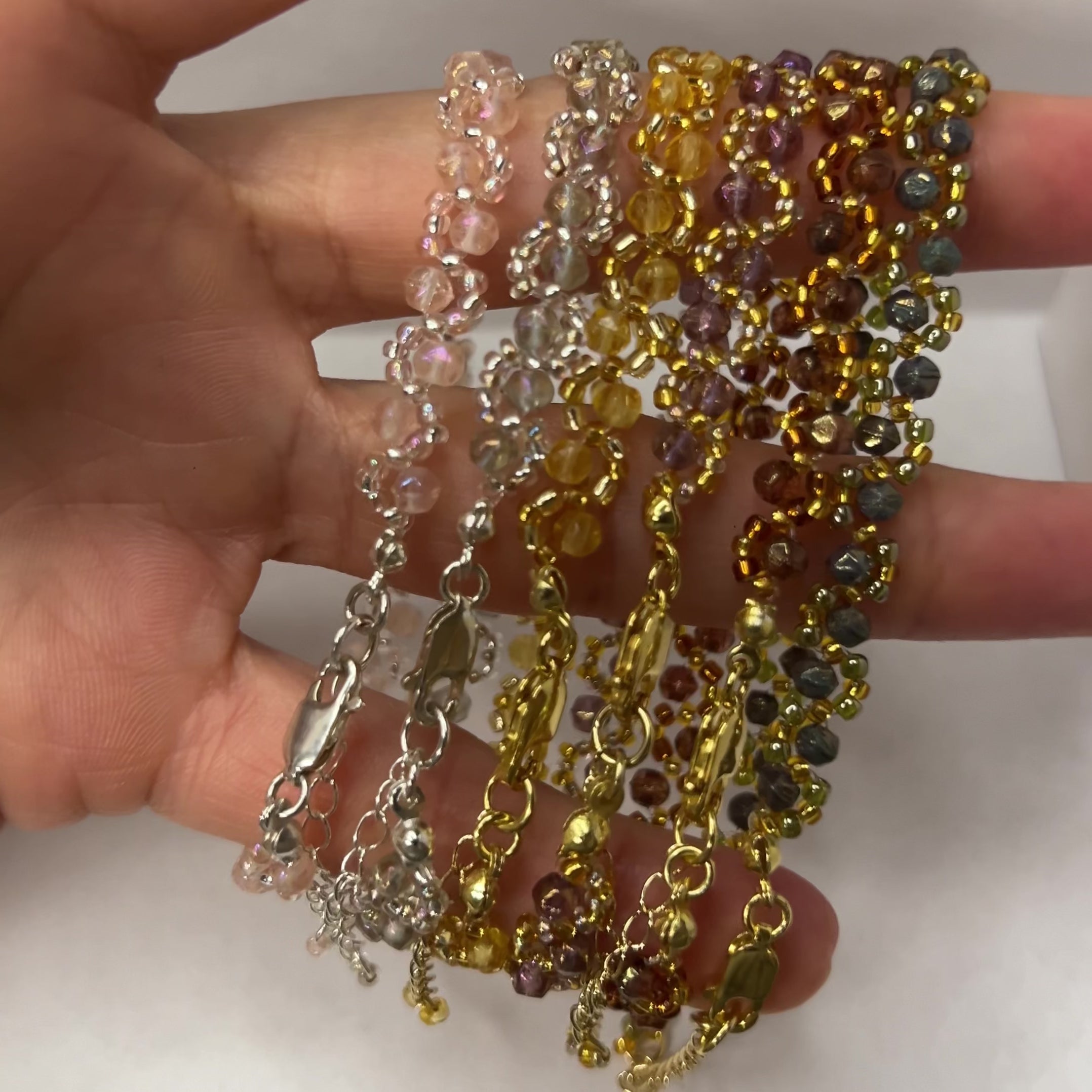 Amethyst Gold Beaded Bracelet | 18K Gold Plated Sterling Silver